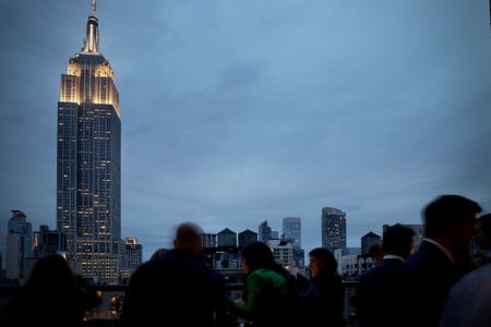 Archer Hotel New York — Empire State Building night view from Spyglass Rooftop Bar