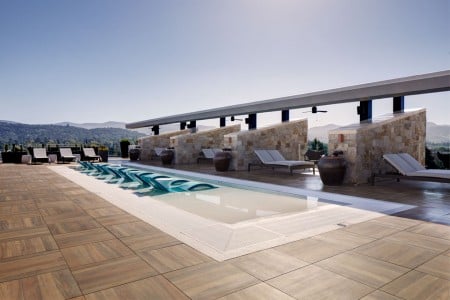 Cabanas and Water Deck — Overall view