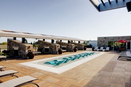 Cabanas and Water Deck — Overall view