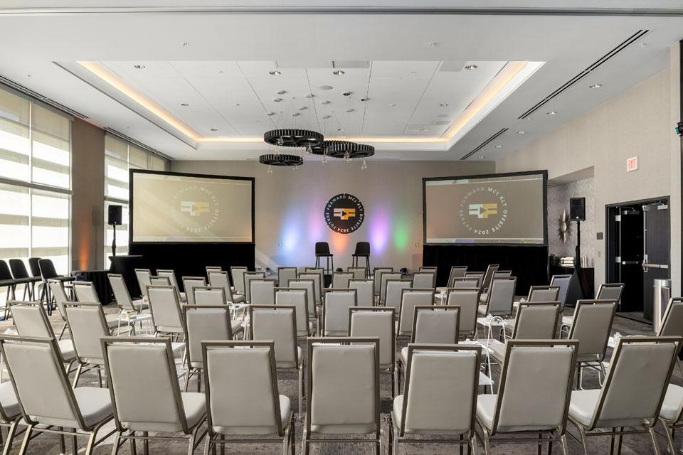 The Great Room conference set up