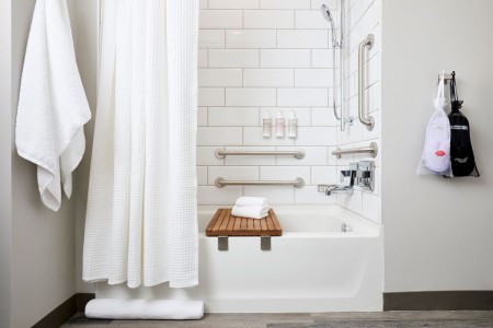 Guest Bathroom - with slippers and towels
