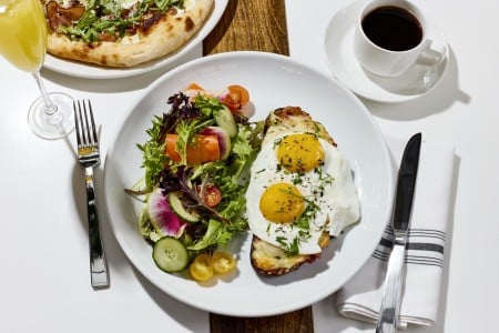 Brunch fare and drinks at AKB in Archer Hotel Austin