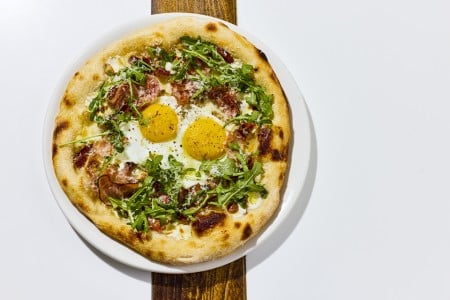 The Breakfast Pizza at AKB in Archer Hotel Austin