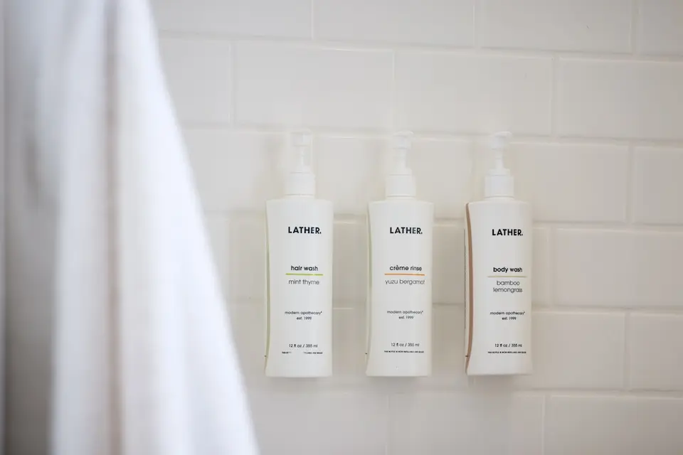 LATHER bath amenities