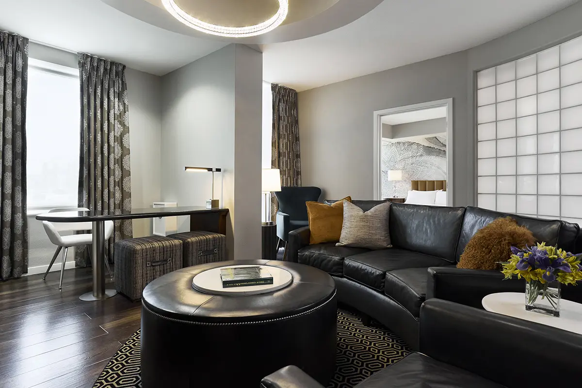 The Grand Den Mobility-Accessible Suite living room