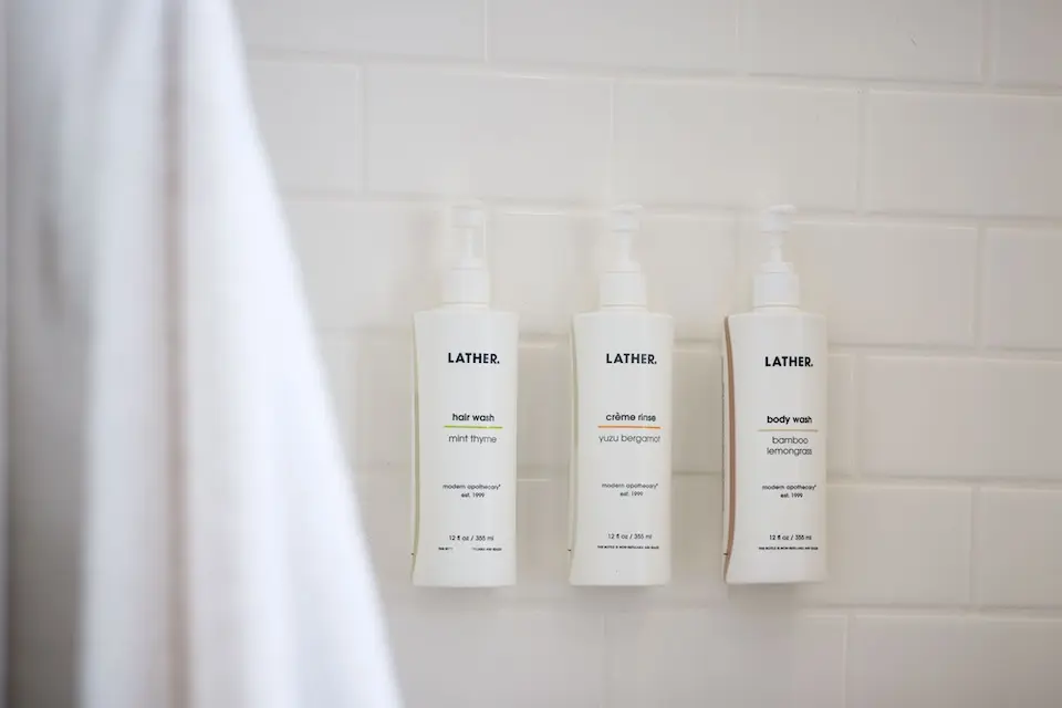 LATHER bath amenities