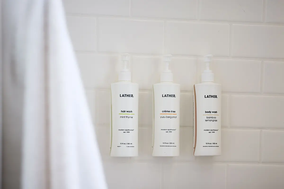 LATHER bath amenities