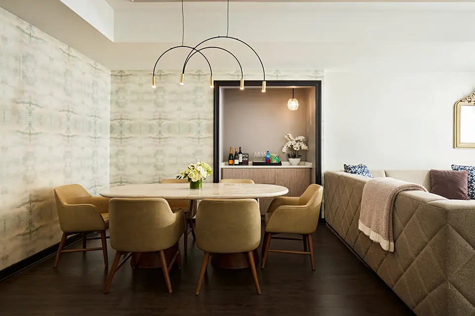 Presidential Suite Table Area at Archer Hotel Old Town Alexandria