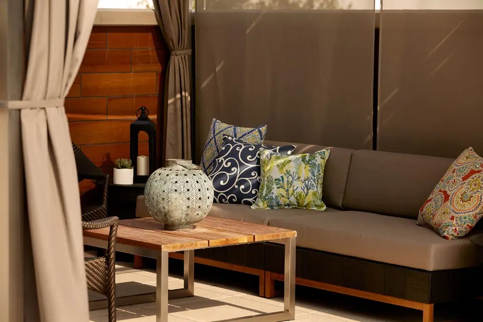Archer Hotel Austin fabric-laden cabana