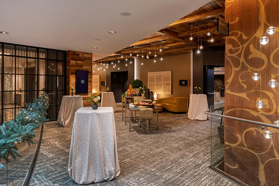 Archer Napa's Great Room social event setup