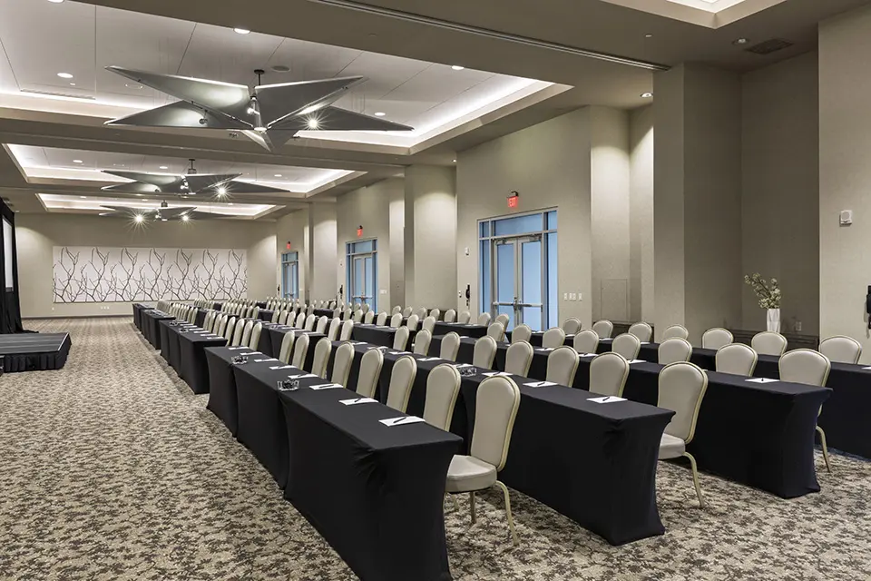 Archer Hotel Austin Grand Salon Classroom Set up