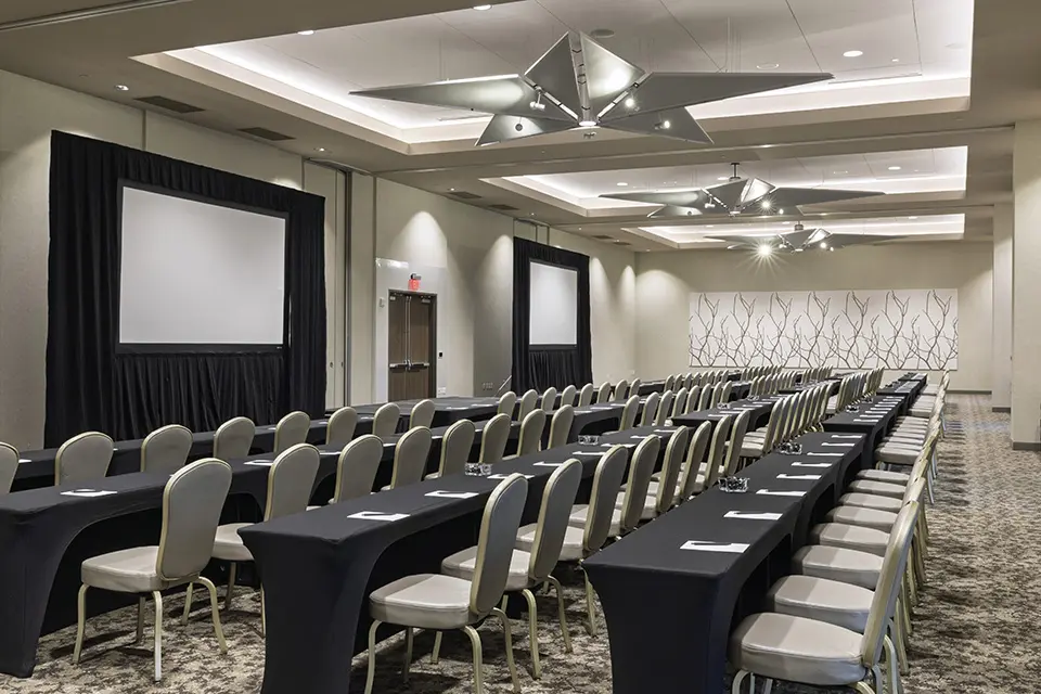 Archer Hotel Austin Grand Salon Classroom set up