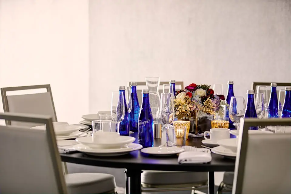 Archer Hotel Burlington Table Set up in Great Room