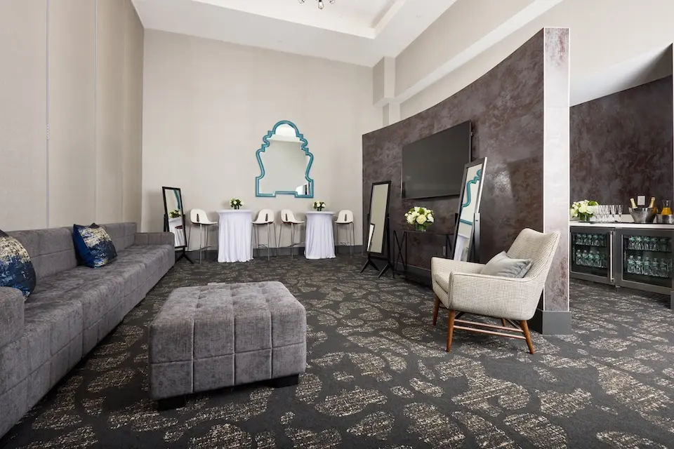 Archer Hotel Florham Park - Hospitality Lounge bridal suite setup