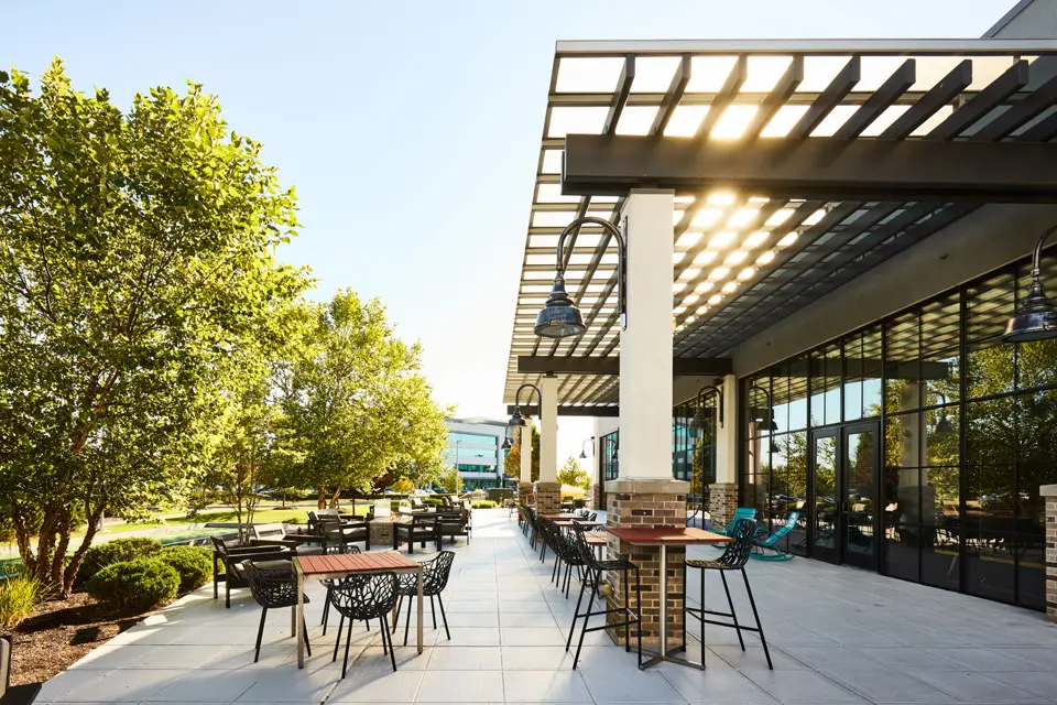 Archer Hotel Florham Park - Back Patio seating