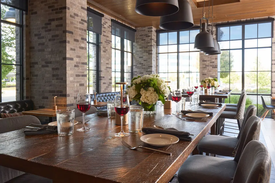 AKB Dining Room  - large dining room table detail