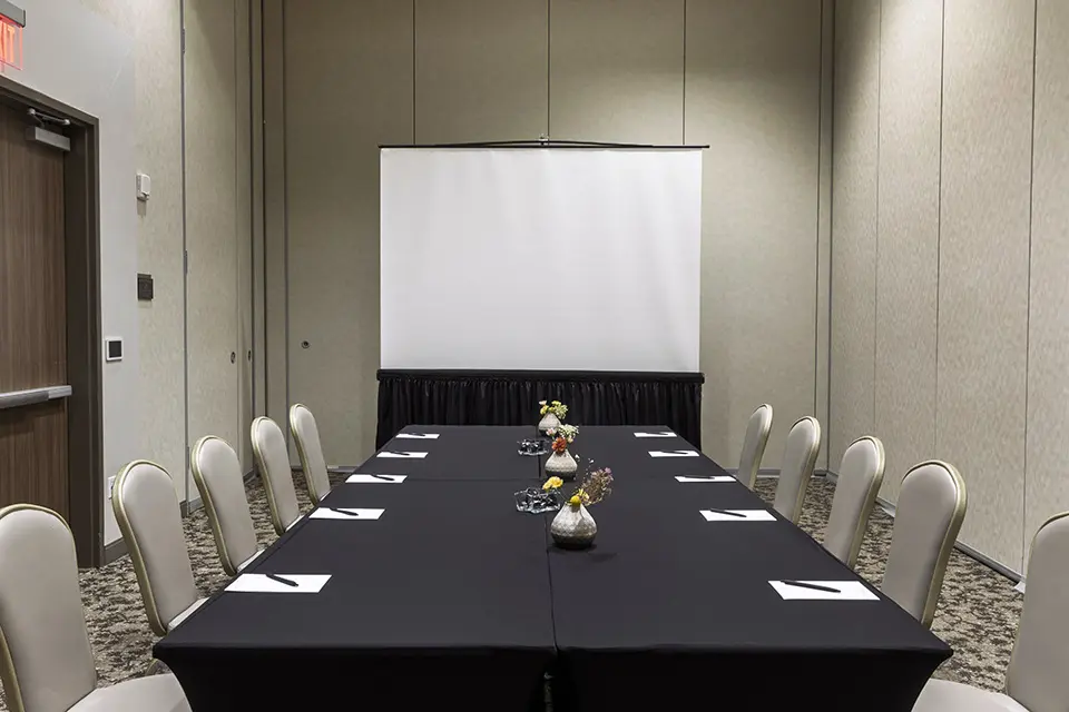 Archer Hotel Austin Salon D boardroom set up