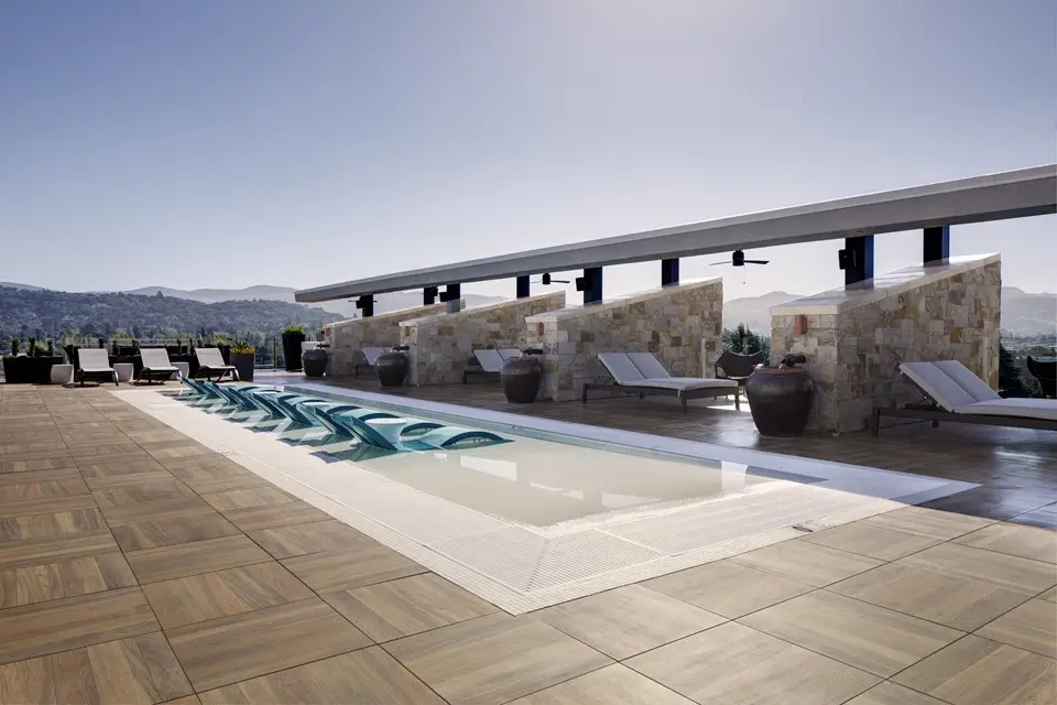 Archer Hotel Napa Water deck
